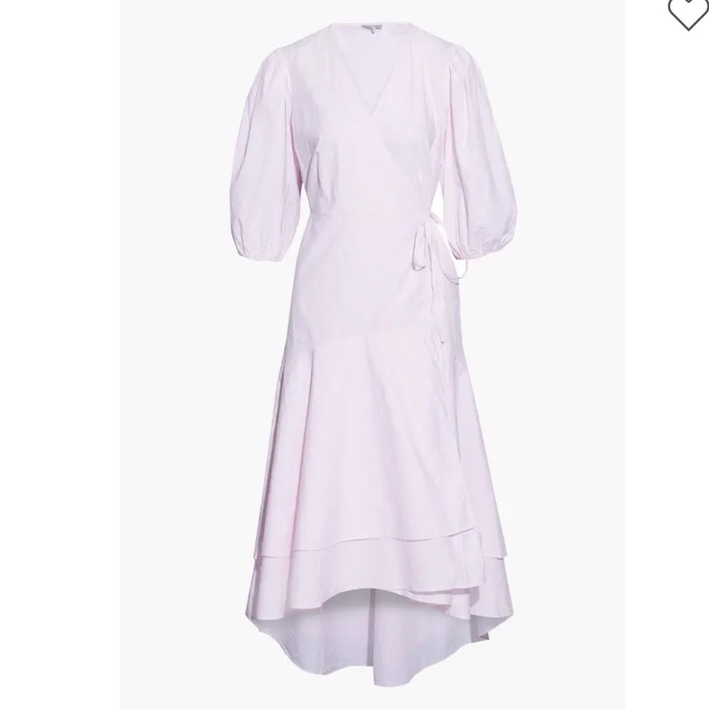 GANNI cotton pink floral wrap dress - amazing condition